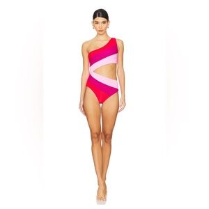 Beach Riot Joyce One Piece in Gumdrop Colorblock Size XL
